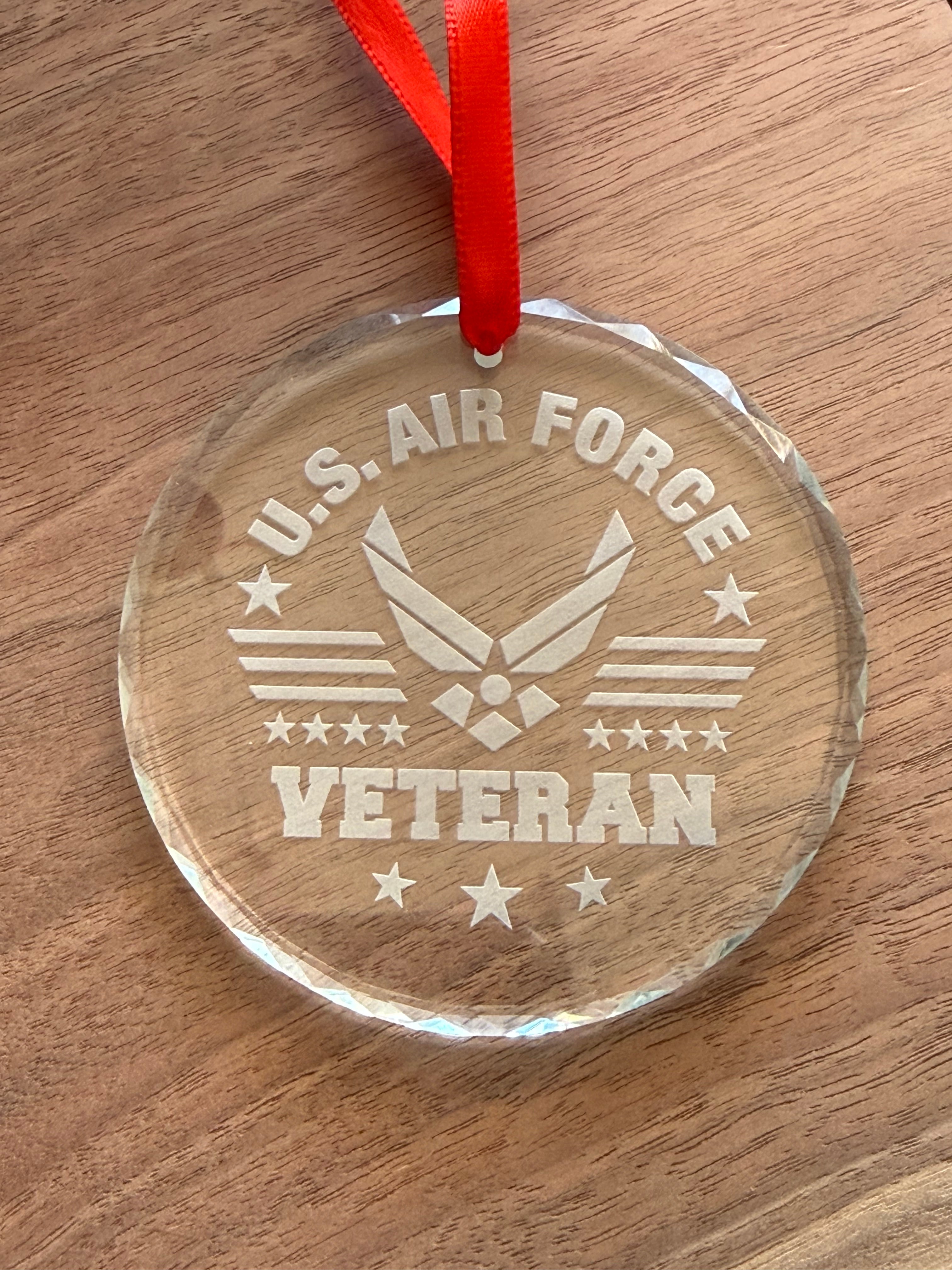 Honor Flight Crystal Ornament
