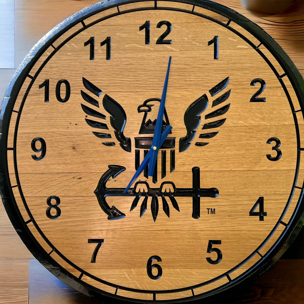 Whiskey - Barrel Lid Clock