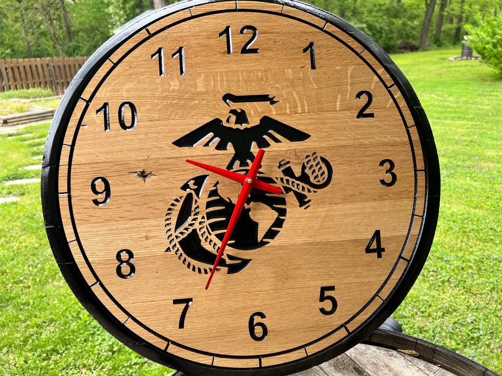 Whiskey - Barrel Lid Clock