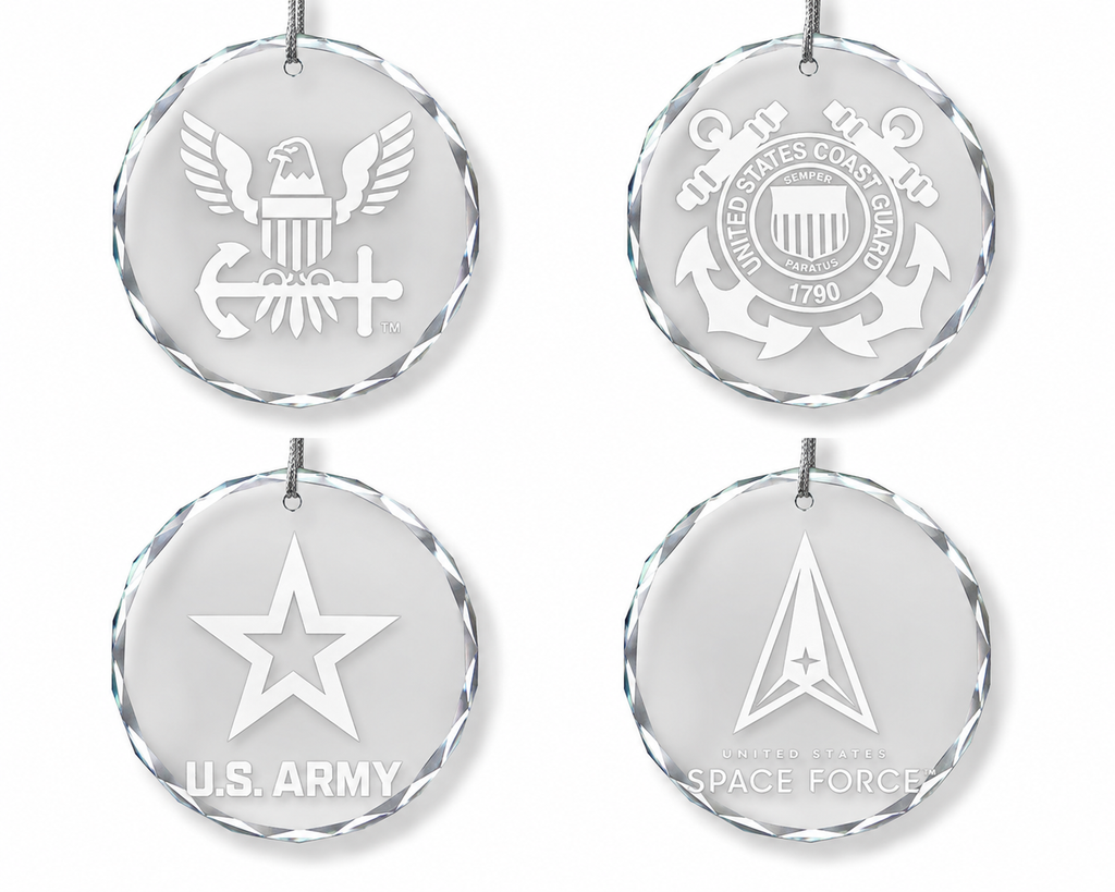 Honor Flight Crystal Ornament