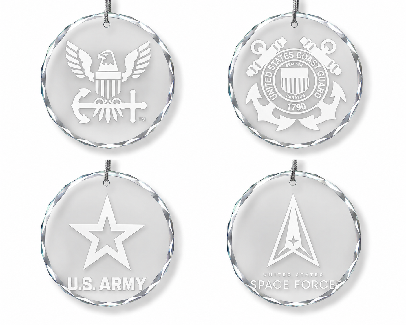 Honor Flight Crystal Ornament